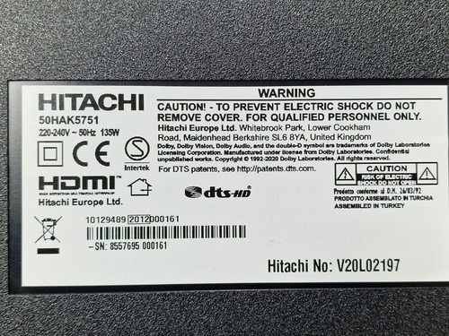 Hitachi 50hak5751 parts - hitachi,