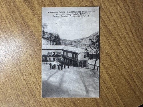 Cartolina albergo alpinisti - cartolina,