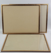 Set di Tre Cornici CORNICE Specchio Specchiera per Quadro LEGNO dorato del 900