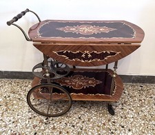 Carrello Bar Portavivande Stile Sorrentino In Ottone Anni 50