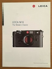 Brochure vintage "LEICA  M 6" atrezzatura obiettivi  pag.32 in inglese