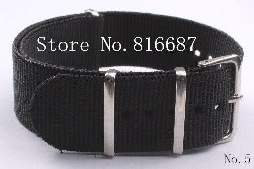 Cinturino nylon nero black - nylon,