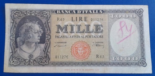 1000 lire italia ornata - ornata, di