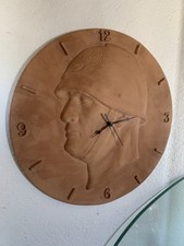 Benito Mussolini , Orologio Da Muro In Terracotta Rievocativo