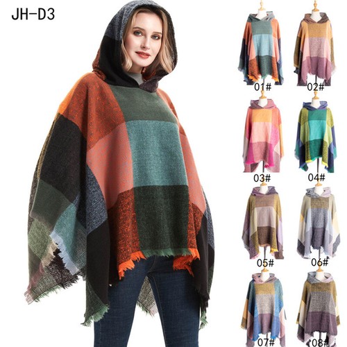 Poncho panno scozzese con - panno,