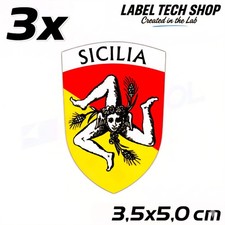 3 adesivi Sicilia - stemma