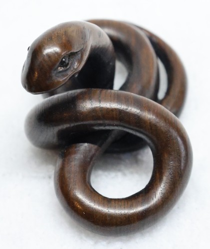 Netsuke serpente legno - serpente,
