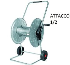 Carrello Avvolgitubo per Tubo Acqua Giardino Max 50mt con Ruote e Manico AGRATI
