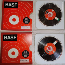 COPPIA di nastri magnetici in bobina BASF-22 cm - custodia originale in cartone
