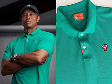 Nike Golf Polo Shirt Mens Medium Neptune Green Tiger Woods Frank Masters