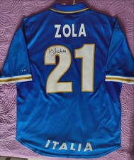 MAGLIA ITALIA 1996 ZOLA Autografata XXL Nike