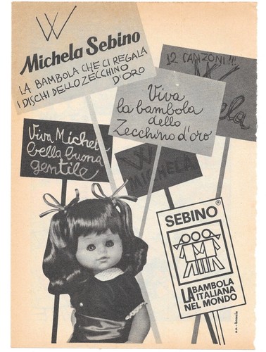 Pubblicità anni bambole - anni, 70