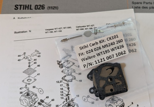 Kit carburatore stihl - kit,