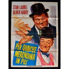 manifesto PER QUALCHE MERENDINA IN PIU' oliver hardy stan laurel A204