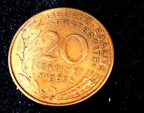 Monete francesi 20 - -, centesimi