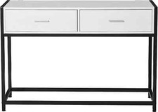 DecHome Tavolo Consolle per Ingresso con 2 Cassetti in Legno e Metallo  837055