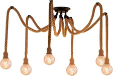 Lampadario Corda Canapa