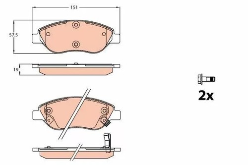 Kit pastiglie freno ant trw - kit,