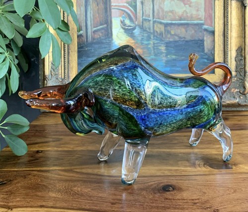 Toro scultura vetro figura - xl,