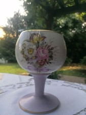 Coppa porcellana, decoro a mano, marchio tre spade con corona 