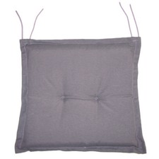 VERDELOOK Cuscino quadrato con volant per sedia con laccetti, 40 x40 cm, grigio