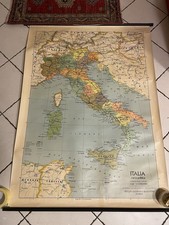 CARTA GEOGRAFICA TOPOGRAFICA POLITICA FISICA  ITALIA  1982  Fronte / Retro