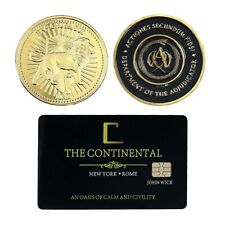 Cosplay Continental Hotel Card Adjudicator medaglia nera John Wick moneta d'oro 