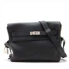 Hermès Kelly Messenger GM Togo raccordi in metallo nero argento B: 2023
