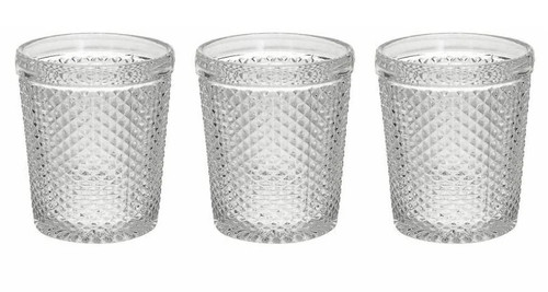 Set bicchieri glass diamante - glass,