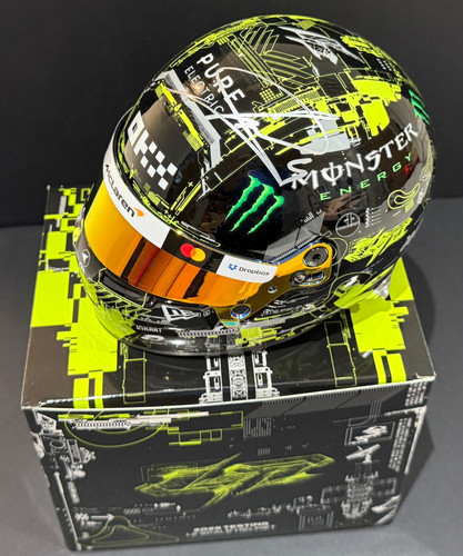 Casco lando norris firmato - casco,
