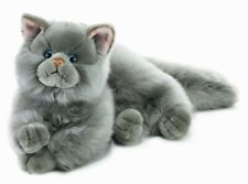 Plush & Company 15967 Peluche gatto grigio L 40 cm grey cat gris blanc