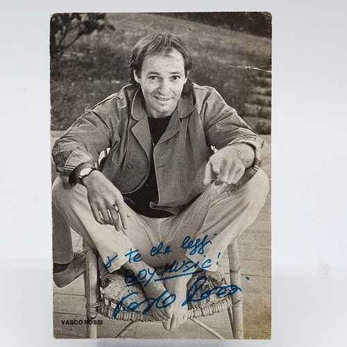 Cartolina autografa vasco - cartolina,