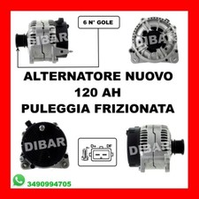 ALTERNATORE NUOVO 120AH VW POLO CLASSIC 90 1.9 TDI DAL 1996 KW66 CV90 ALE ALH 82