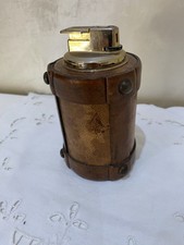 Accendino a Pietra da Tavolo Rivestito In Cuoio