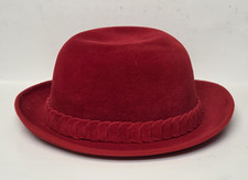 Cappello Fedora Donna Rosso