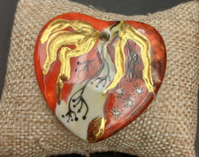 CIONDOLO CUORE CERAMICA ARTIGIANALE
