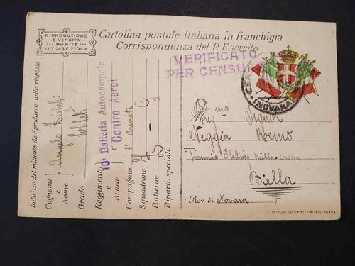 Timbro ww1 posta militare - timbro,