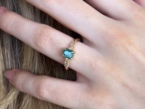 Anello fidanzamento oro - di,