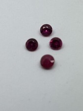 CHIUSURA ATTIVITÀ - Lotto 4 Rubino Tondo Naturale ct 0,60 mm 3.00-3.30