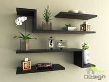 SET 4 MENSOLE DA PARETE LEGNO