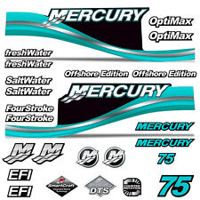 Mercury 75 Quattro 4 Tempi Decalcomania Kit Fuoribordo Motore Grafico di Adesivi