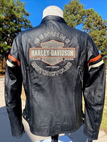 Giacca pelle nera harley - pelle,