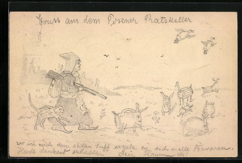 Cartolina artista dipinta a - cartolina,