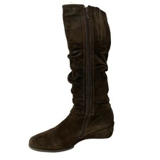 Stivale donna marrone camoscio