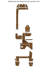 Tappetino pavimento Beneteau Flyer 32 piattaforma nuoto 2020 pozzetto barca schiuma EVA teak