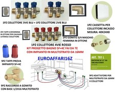 KIT FAI DA TE PROGETTO IMPIANTO BAGNO VASCA RACCORDI STRINGERE MULTISTRATO 16mm