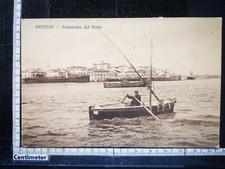 561 BRINDISI PANORAMA DEL PORTO - BARCHE PESCATORI - VIAGGIATA 1919