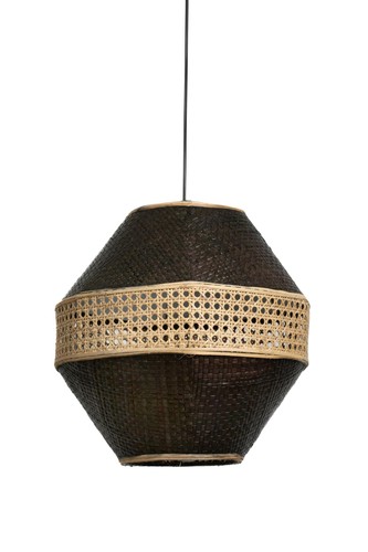 Lampara rattan negra natural - lampara, negra/natural