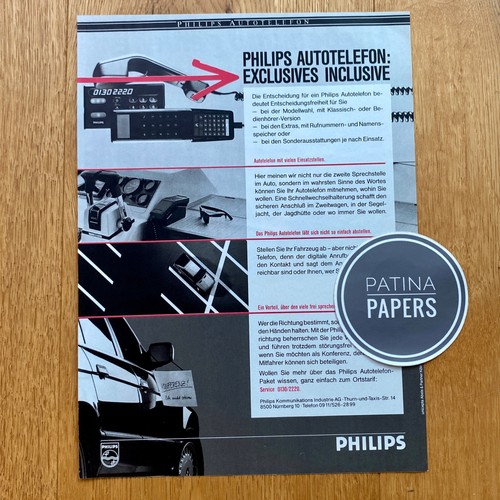 1987 philips telefono - philips, auto