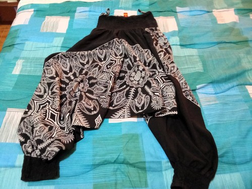 Pantaloni harem bianco nero - pantaloni,